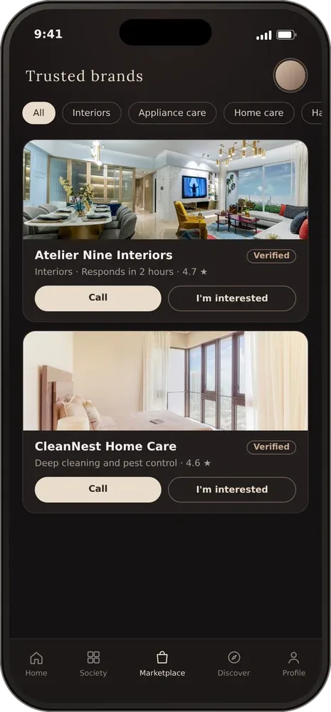 BelleVie app: Trusted brands