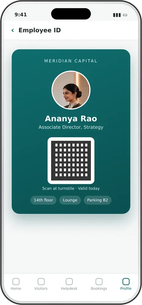 BelleVie app: Digital employee ID